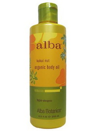 Alba Botanica Kukui Nut Organic Body Oil - 8.5oz