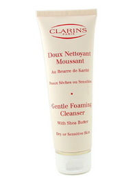 Clarins Gentle Foaming Cleanser With Shea Butter ( Dry/ Sensitive Skin ) --125ml/4.4oz - 4.4oz