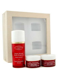 Clarins Super Restorative Solutions: Serum + Day Cream + Night Cream --3pcs - 3 items