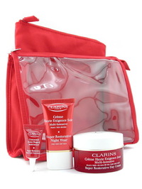 Clarins Super Restorative Coffret ( For Very Dry Skin) : Day Cream 50ml + Night Cream + Eye Cream + - 5 items