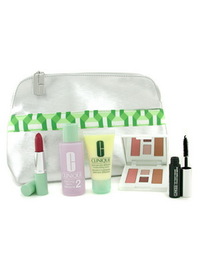 Clinique Travel Set: Clarifying Lotion 2 + DDML + Lipstick + Mascara + Colour Palette + Bag --5pcs+1 - 6 items