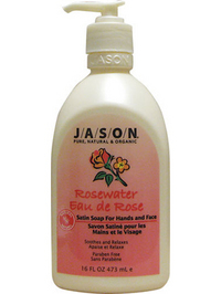 Jason Satin Soap for Hands and Face Rosewater - 16oz
