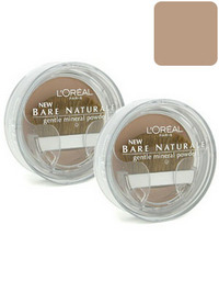 L'Oreal Bare Naturale Gentle Mineral Powder Compact with Brush Duo Pack - 414 Creamy Natural - 2x0.33oz