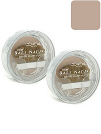 L'Oreal Bare Naturale Gentle Mineral Powder Compact with Brush Duo Pack - 408 Soft Ivory - 2x0.33oz