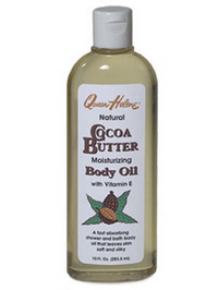Quenn Helene Natural Cocoa Butter Body Oil with Vitamin E - 10oz