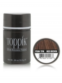 Toppik Hair Building Fibers 0.36oz - Medium Brown - 0.36 oz