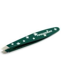 Tweezerman Mini Oval Slant with White Stars (Green) - 1 item