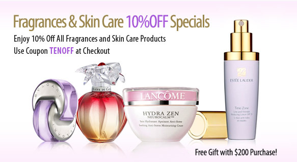 Fragrances & Skin Care Special - 10% Off