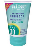 Alba Botanica Aloe Vanilla SUNBLOCK Mineral SPF 30