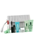 Clinique Travel Set: 7 Day Scrub Cream+Repairwear Contour+ Moisturizer+Turnaround Concentrate+Lipstic