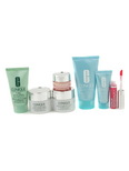 Clinique Travel Set: 7 Day Scrub + Day Cream + Night Cream + Eye Cream + Turnaround + Body Cream + Lip Gloss --7pcs