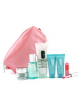 Clinique Travel Set: Cleanser + Lotion + Turnaround + Turnaround Mask + Repairwear Night Cream + Lip Gloss--6pcs+1bag