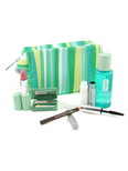 Clinique Travel Set For Eye: Eye Make Up Remover + Lipstick + Lash Primer & Mascara + Eyeshadow + Eye Pencil + Bag --5pcs+1bag