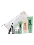 Clinique Travel Set: Facial Soap + Continuous Cream + Repairwear Eye Cream + Body Butter + Mascara--5pcs+1bag