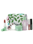 Clinique Travel Set: Lotion 2 60ml + Super Rescue 15ml + Lipstick + Lip Gloss 2.4ml + Mascara 4g + Eyeshadow 0.9g + Bag --6pcs+1bag