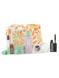 Clinique Travel Set: Lotion 2 60ml + Superdefense SPF25 15ml + Mascara + Lip Gloss + Lipstick + Eyeshadow + Bag --6pcs+1bag