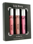 Stila Lip Envy Silk Shimmer Lip Gloss Trio (Delicate Baby Pink, Beige Shimmer, Frosted Pink )
