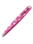 Tweezerman Polka Dot Swarovski Crystal Slant Tweezer - Neon Pink