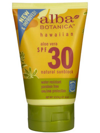 Alba Botanica Aloe Vera Sunblock SPF 30 - 4oz