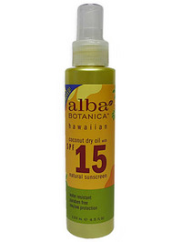 Alba Botanica Coconut Dry Tanning Oil with SPF 15 - 4.5oz