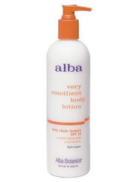 Alba Botanica Very Emollient Body Lotion Daily Shade Formula SPF 16 - 12oz