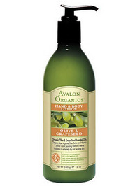 Avalon Organics OLIVE & GRAPE SEED Hand & Body Lotion - 12oz