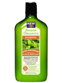 Avalon Organics OLIVE & GRAPE SEED Extra Moisturizing Shampoo - 11oz