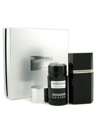 Azzaro Silver Black Set (spray & deodorant stick) - 2 items