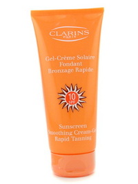 Clarins Sun Care Smoothing Cream-Gel SPF 10 Rapid Tanning--200ml/7oz - 7oz