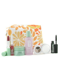 Clinique Travel Set: Lotion 2 60ml + Superdefense SPF25 15ml + Mascara + Lip Gloss + Lipstick + Eyes - 7 items