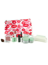 Clinique Travel Set: Repairwear Night + Repairwear Eye + Lipstick + Mascara + Blush + Hair Brush + B - 7 items