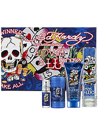 Ed Hardy Love And Luck by Christian Audigier for Men Set (4 pcs) - 4 pcs