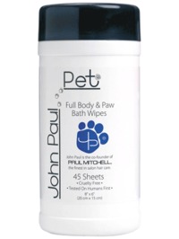 John Paul Pet Full Body & Paw Wipes, 45 count - 8oz.