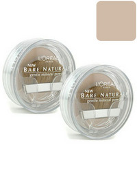 L'Oreal Bare Naturale Gentle Mineral Powder Compact with Brush Duo Pack - 410 Light Ivory - 2x0.33oz