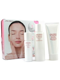 Shiseido The Skincare1-2-3 Kit: Foam + Softener + protection SPF 15 - 3 items