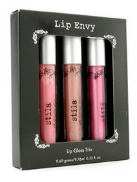 Stila Lip Envy Silk Shimmer Lip Gloss Trio (Delicate Baby Pink, Beige Shimmer, Frosted Pink ) - 3x0.33oz