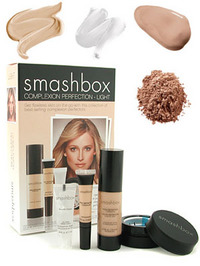 Smashbox Complexion Perfection Kit - Light (Foundation, Powder, Primer, Concealer) - 4 pcs