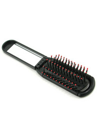 Vincent Longo Black Folding Brush (with Mirror) - 1 item