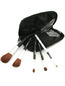 PurMinerals 5 Piece Lucite Brush Collection (Black Handle) - 6 pcs